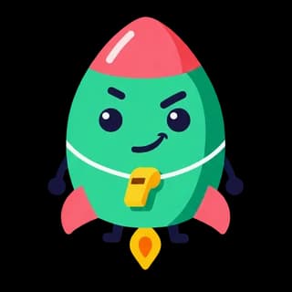 Rocco, a mint rocket with a coach's whistle